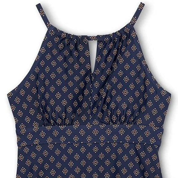 KONA SOL Oxford Blue Keyhole High Neck Tankini Top  ❖  NEW!!! - Picture 3 of 9